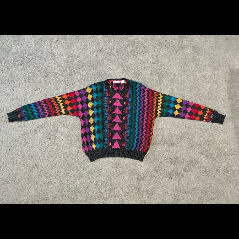 Multicolor Vintage Sweater Oversized